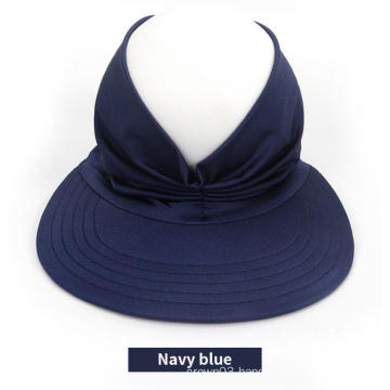 UNIQ Spring and summer new  female sunshade hat female anti-ultraviolet elastic empty top  Turban Hats for woman